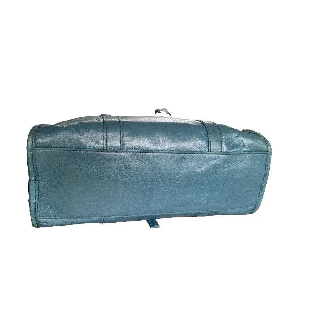 Vintage Hobo International Leather Shoulder Bag, Medium Size Teal Boho